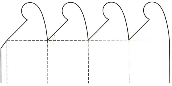 連續(xù)搖翼窩進(jìn)結(jié)構(gòu)包裝設(shè)計(jì)展開圖