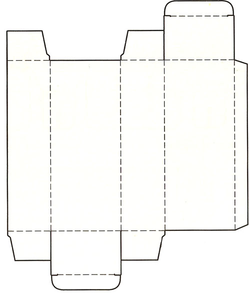 雙插口式封底結(jié)構(gòu)設(shè)計(jì)展開圖